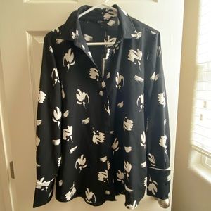 Armani Exchange women’s long sleeves blouse black